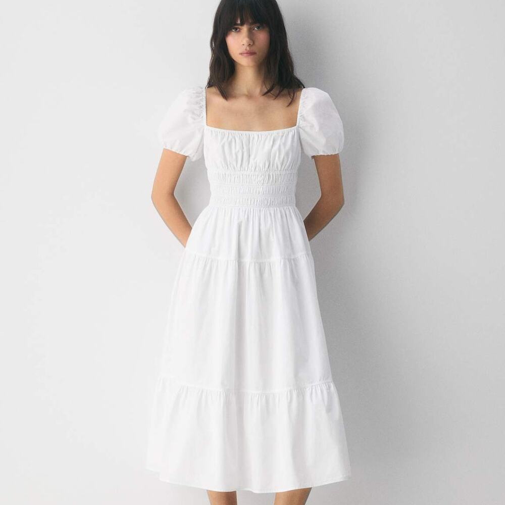 Aritzia Wilfred Allegoria Poplin Cotton White Dress